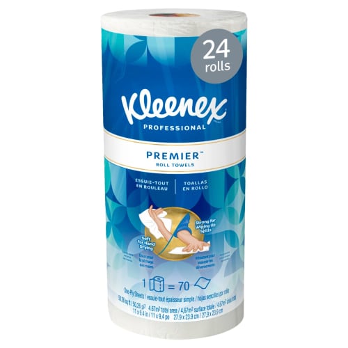 Kimberly-Clark Kleenex® Premiere Kitchen Roll Towel, 70 Sheets Per Roll, White